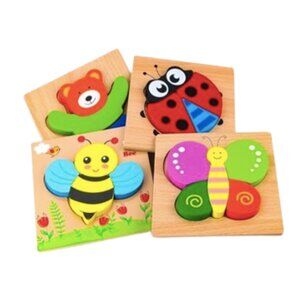 🌿SKYFIELD Wooden Animal Puzzles [12 Mos+]🌿